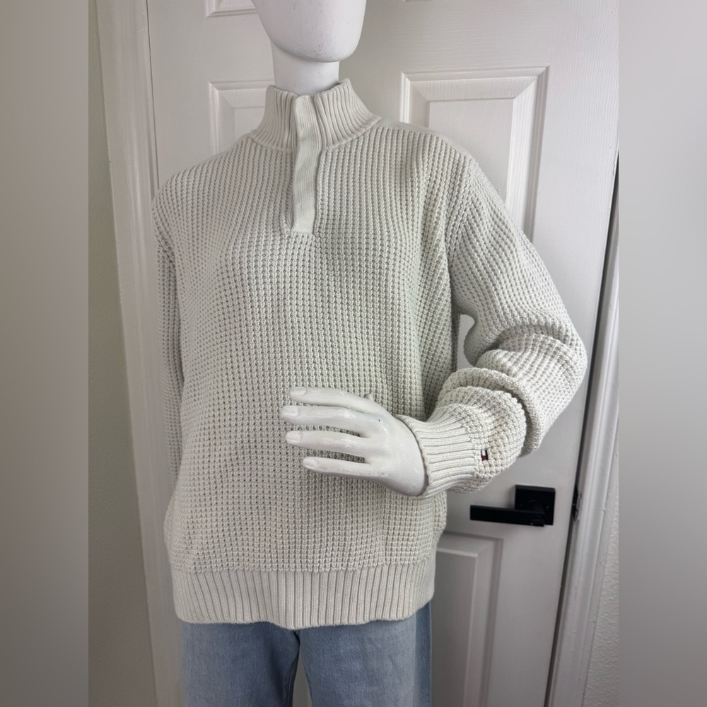 Tommy Hilfiger Cream Cowl Neck SweaterSize Large